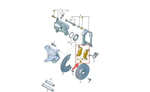 Bremseklosser sett foran VW (330mm x 23mm) – bilde 2