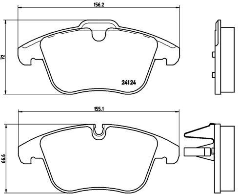 Bremseklosser sett MG ZS EV │ framaksel - Brembo Brake Pads – bilde 4