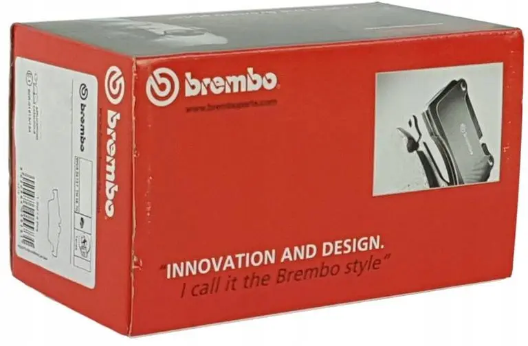 Bremseklosser sett Tesla Model 3 / Model Y │ framaksel - Brembo Brake pad set with accessories, with anti-squeak plate – bilde 3