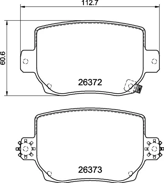Bremseklosser sett Tesla Model 3 / Tesla Model Y │ bakaksel - Brembo Brake Pads – bilde 2