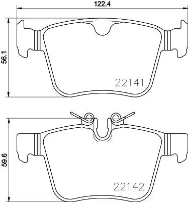 Bremseklosser sett Volvo / Polestar / Jaguar │ bakaksel - Brembo Brake Pads Image 5