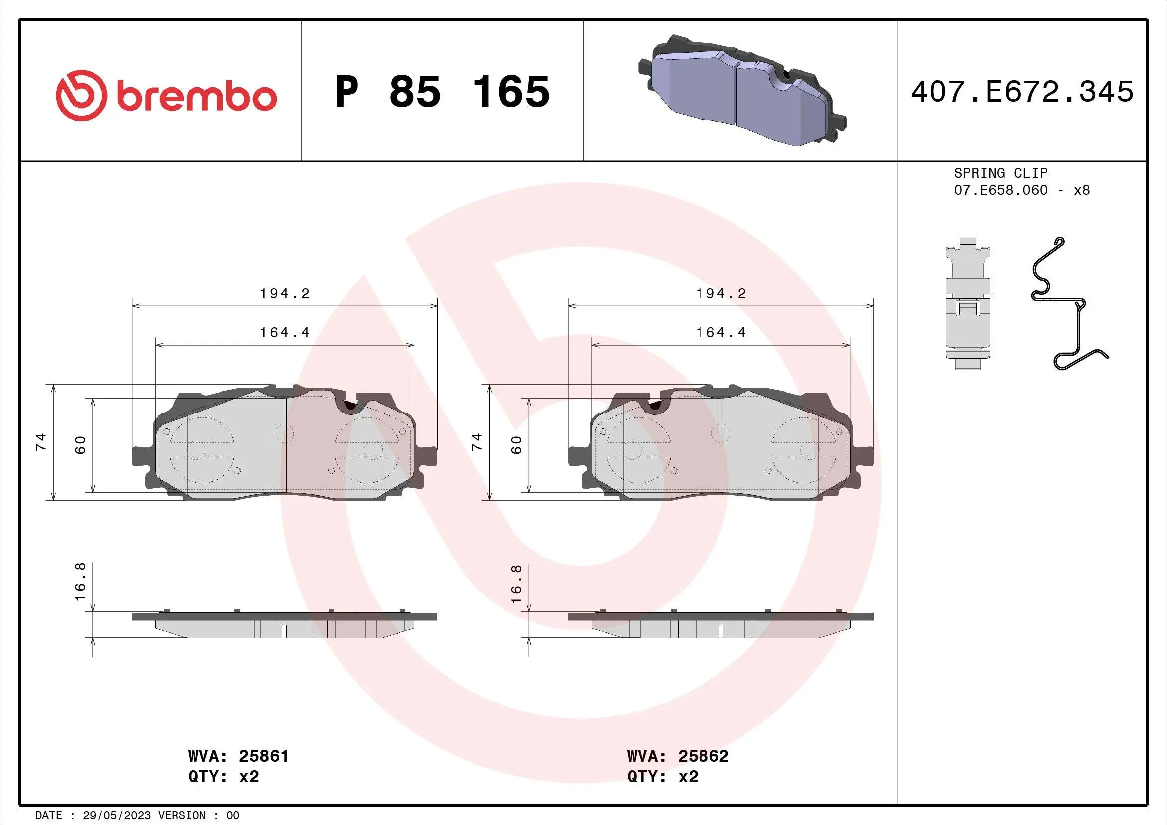 Bremseklosser VAG │ framaksel - Brembo Xtra Brake Pads – bilde 7