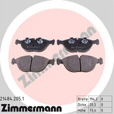 Bremsesett Audi RS4 B5 Quattro │ framaksel - Zimmermann Formula Z Brakes Perforated Image 3