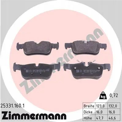 Bremsesett bak BMW i3 2013 - 2022 │ ZIMMERMANN Coat-Z – bilde 3
