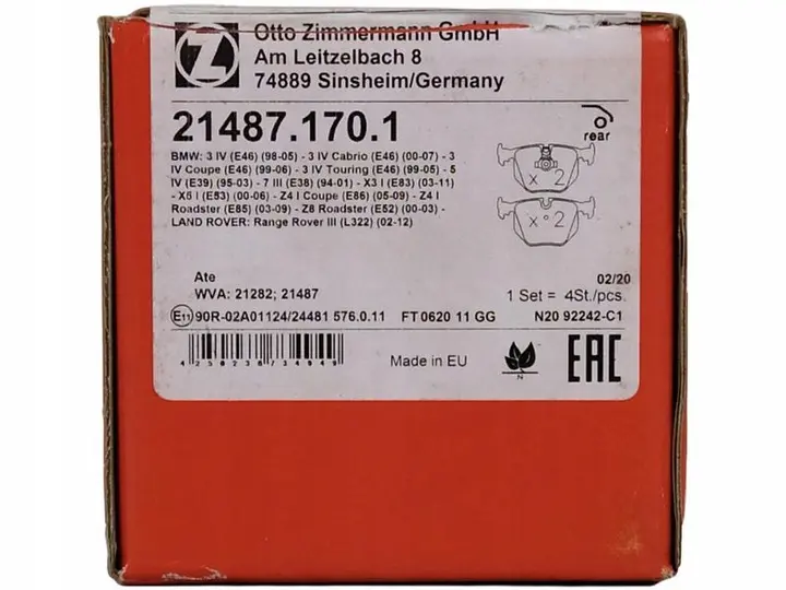 Bremsesett bak ZIMMERMANN BMW X5 (E53) 1999 - 2006 – bilde 5