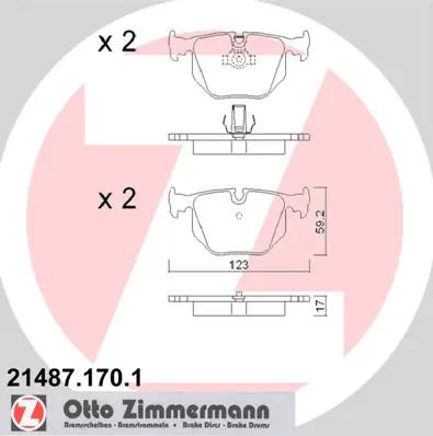 Bremsesett bak ZIMMERMANN BMW X5 (E53) 1999 - 2006 – bilde 8