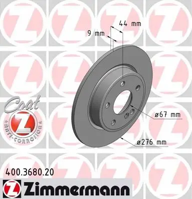 Bremsesett bak ZIMMERMANN Mercedes-Benz B-Klasse W246 – bilde 2