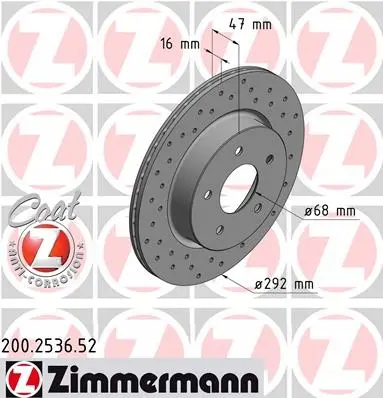 Bremsesett bak ZIMMERMANN Sport Nissan Leaf II (ZE1) / NISSAN X-TRAIL III (T32) 2013 - 2021 – bilde 2