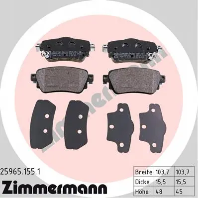 Bremsesett bak ZIMMERMANN Sport Nissan Leaf II (ZE1) / NISSAN X-TRAIL III (T32) 2013 - 2021 – bilde 3