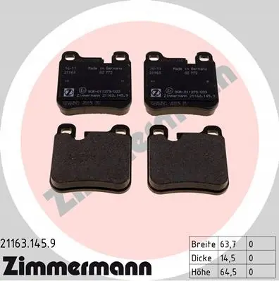 Bremsesett bak ZIMMERMANN Sport PORSCHE 911 (964) – bilde 3