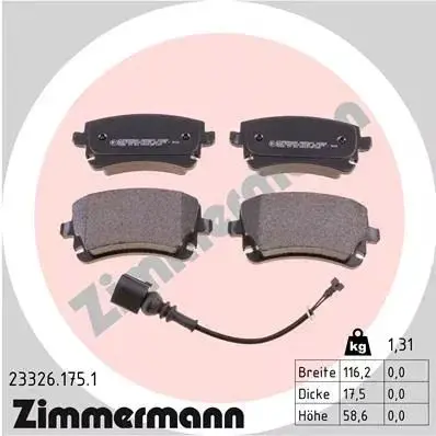 Bremsesett bak ZIMMERMANN VW T5 / VW T6 – bilde 7