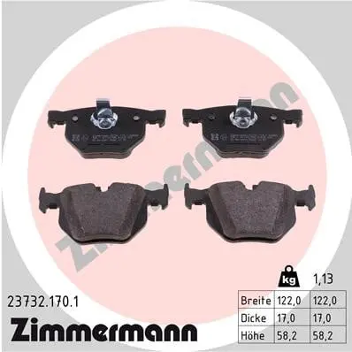 Bremsesett bakaksel ZIMMERMANN BMW 5 (E60/E61) / BMW 6 (E63/E64) – bilde 7