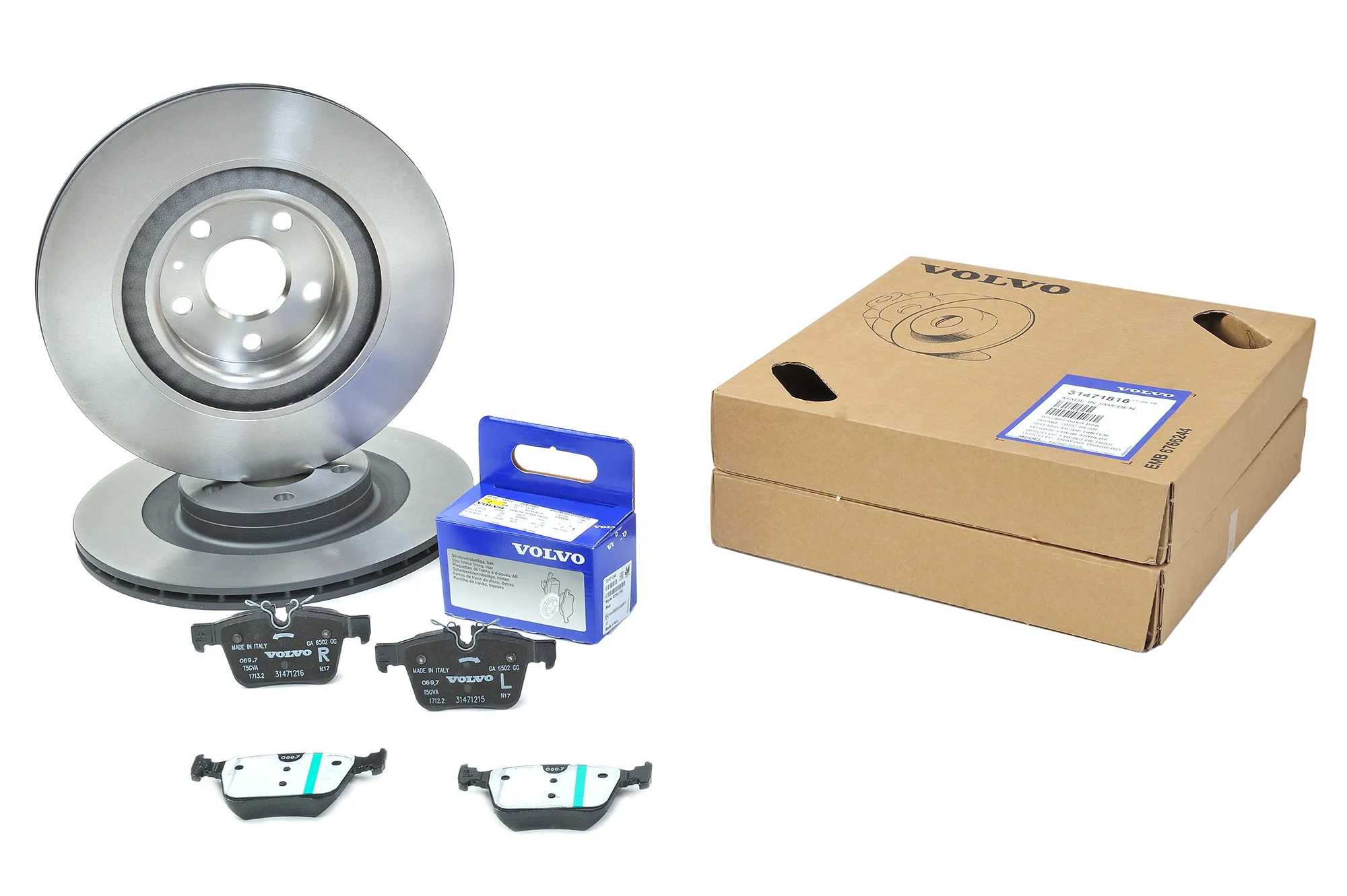 Bremsesett foran (klosser + skiver) Volvo Genuine® XC90 II 2014-2025 │ 18"/19"
