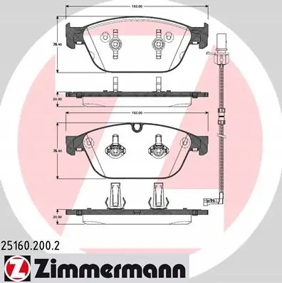 Bremsesett foran ZIMMERMANN AUDI A8 D3 / AUDI SQ5 380mm Image 7
