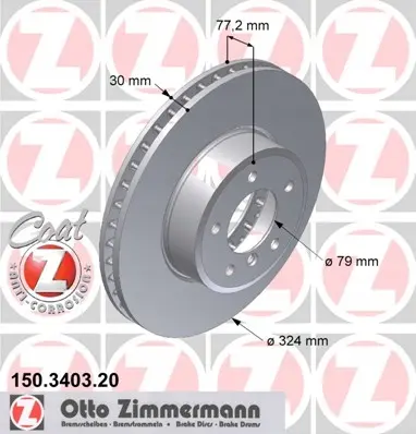Bremsesett foran ZIMMERMANN BMW 5 (E60/E61) / BMW 6 (E63/E64) – bilde 2