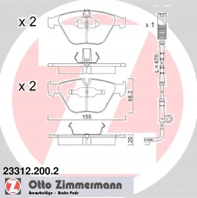 Bremsesett foran ZIMMERMANN BMW 5 (E60/E61) / BMW 6 (E63/E64) – bilde 3