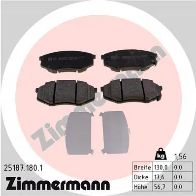Bremsesett foran ZIMMERMANN Kia e-Soul I / Kia Soul I / Kia Soul II - 15" – bilde 4