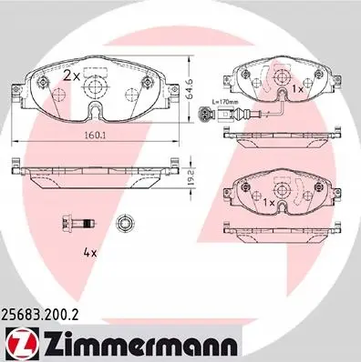 Bremsesett foran ZIMMERMANN VW E-Golf / VAG 312mm – bilde 3