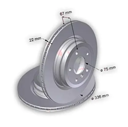 Bremseskive 336mm sett bak BMW 3-serie E90 E91 E92 E93 X1 E84 ZIMMERMANN – bilde 2
