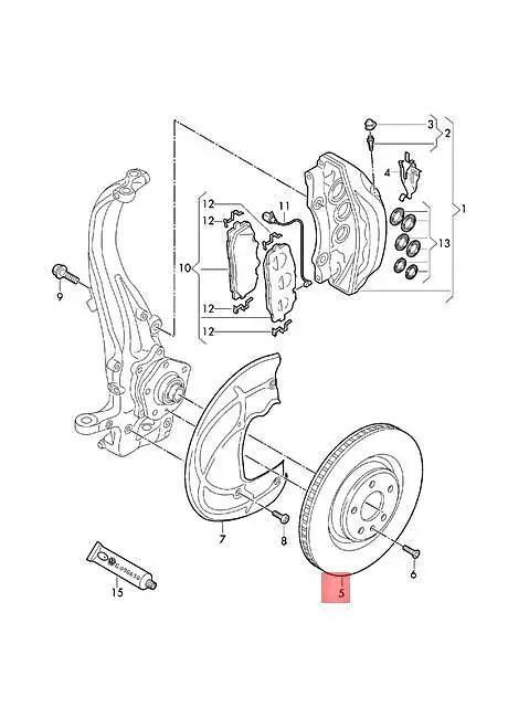 Bremseskive Audi RS4 B9 / RS5 Quattro │ framaksel - Genuine® Brake Rotor Disc Perforated Image 3