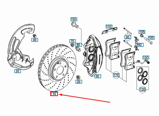 Bremseskiver sett OEM Mercedes-Benz 63AMG 390mm Image 18