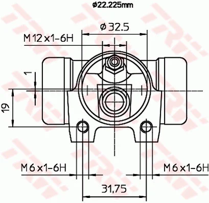 Bremsesylinder bak Citroen Berlingo / Peugeot Partner │ TRW Wheel Brake Cylinder 22,2 mm – bilde 2