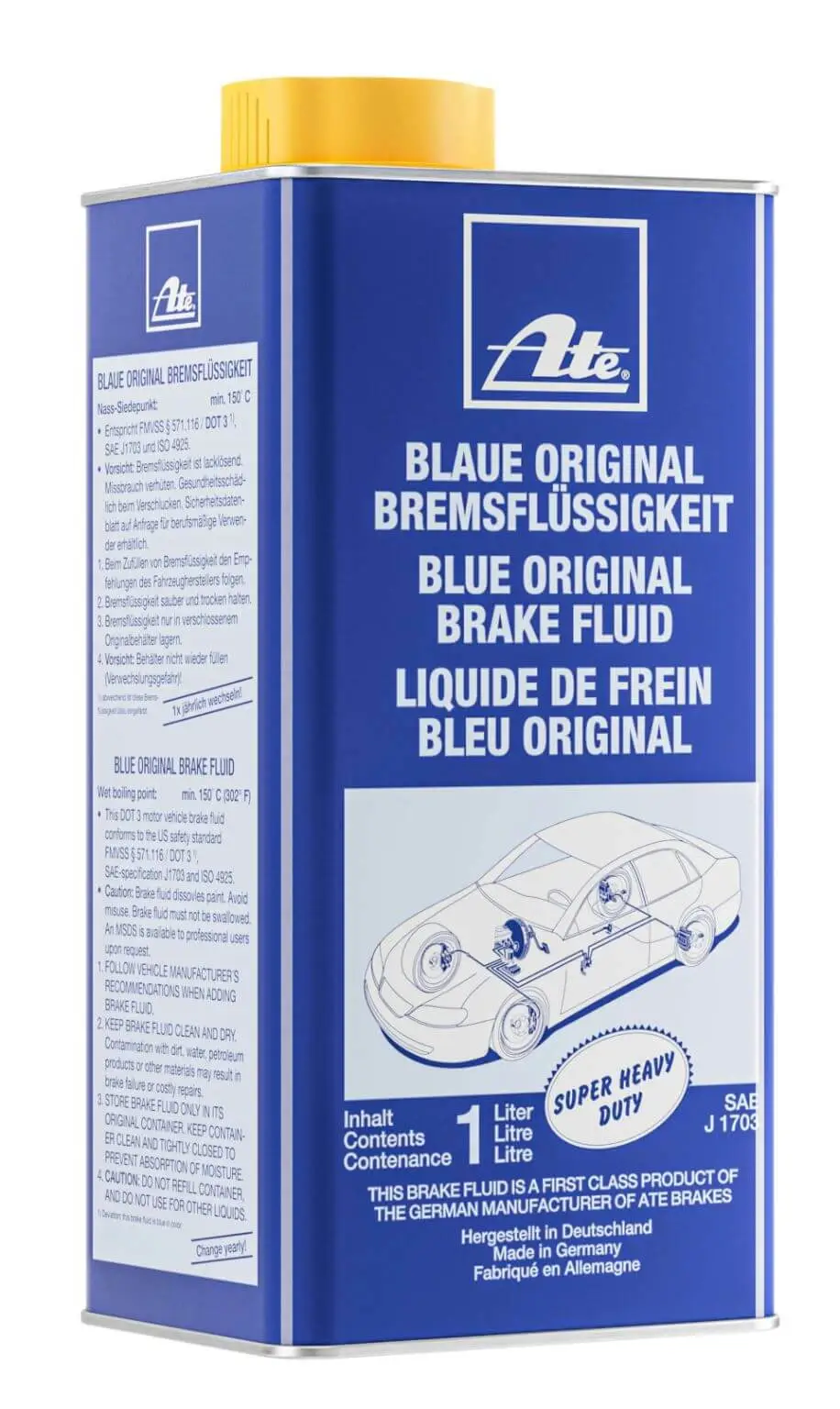 Bremsevæske ATE DOT 3 Blue │  brake fluid - 1000 ml