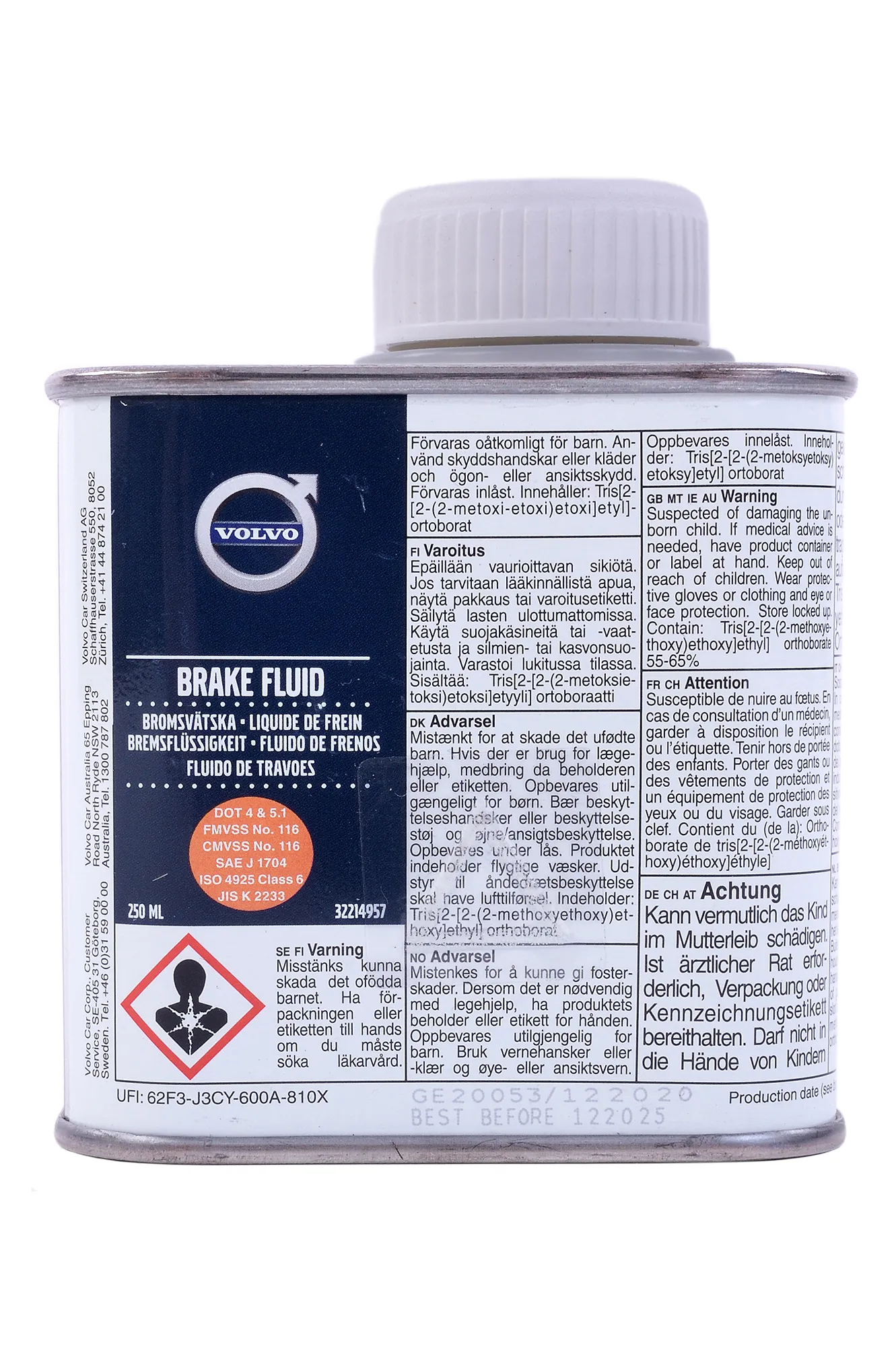 Bremsevæske DOT 4 / DOT 4+ Volvo │ Genuine® Brake Fluid - 250 ml – bilde 2