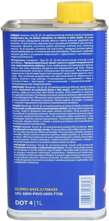 Bremsevæske DOT 4 SL.6 ATE Low Viscosity │ Brake fluid OE Replacement - 1L Image 2