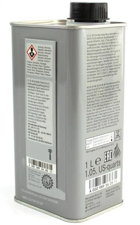 Bremsevæske Mercedes-Benz DOT 4 Plus MB 331.0 │ Genuine® Brake Fluid   - 1L Image 3