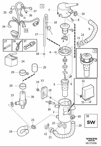 Brennkammer tillegsvarmer innsats Volvo │ Genuine® Burner Independent car heating Image 5