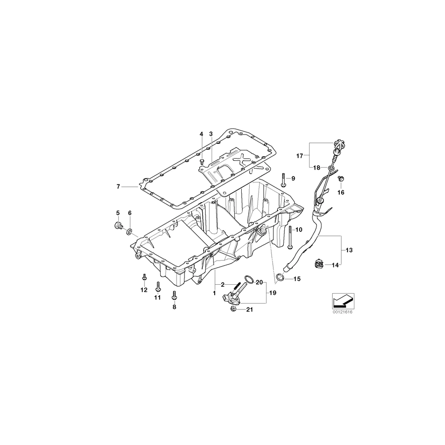Bunnpanne BMW 3 (E46) 1998 - 2005 - 330xd │ Genuine® Engine Oil Pan