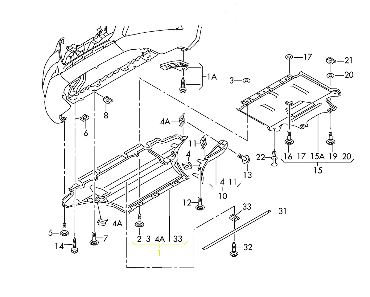 Bunnplate Audi A4 B8 / A5 8T │ Genuine® Motordeksel - Noise Insulation – bilde 4