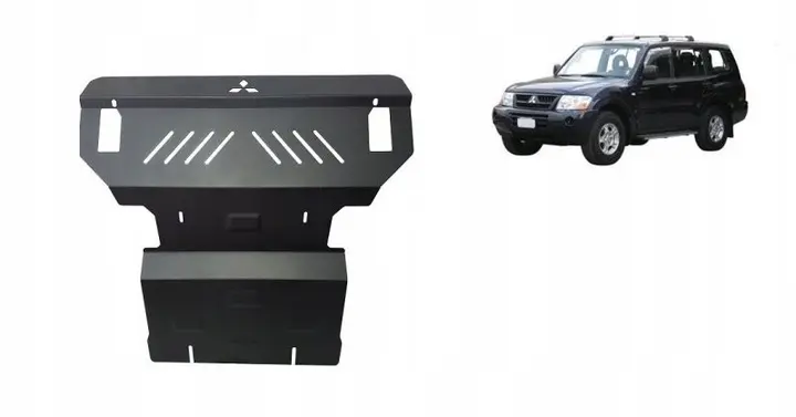 Bunnplate motordeksel stål Mitsubishi Pajero III 1999 - 2006