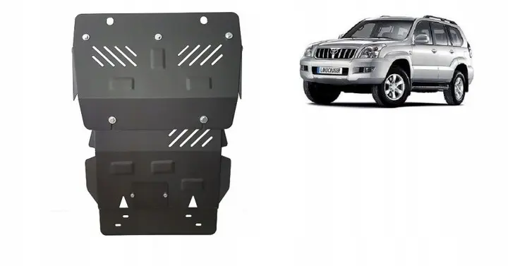 Bunnplate motordeksel Stål Toyota Land Cruiser J120 2002 - 2009 │ Motordeksel - Beskyttelse deksel under motor