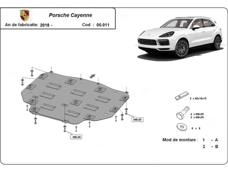 Bunnplate stål Audi / Porsche / Vw | Girkassedeksel - Beskyttelse deksel under girkasse – bilde 9