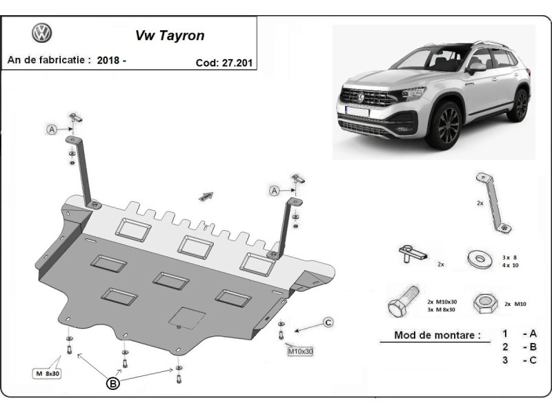 Bunnplate stål Audi / Seat /Skoda / Vw │ Beskyttelse deksel under motor + girkasse – bilde 12