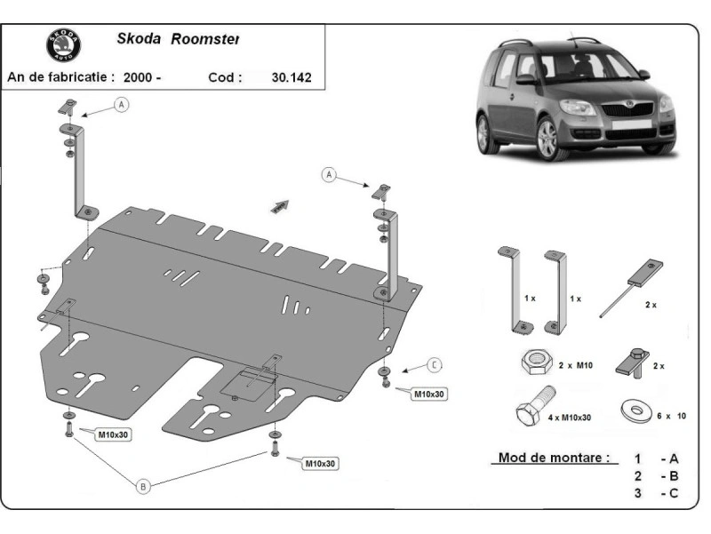 Bunnplate stål Audi / Skoda / Seat / Vw | Motordeksel - Beskyttelse deksel under motor – bilde 16