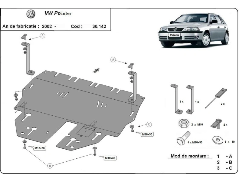 Bunnplate stål Audi / Skoda / Seat / Vw | Motordeksel - Beskyttelse deksel under motor – bilde 18