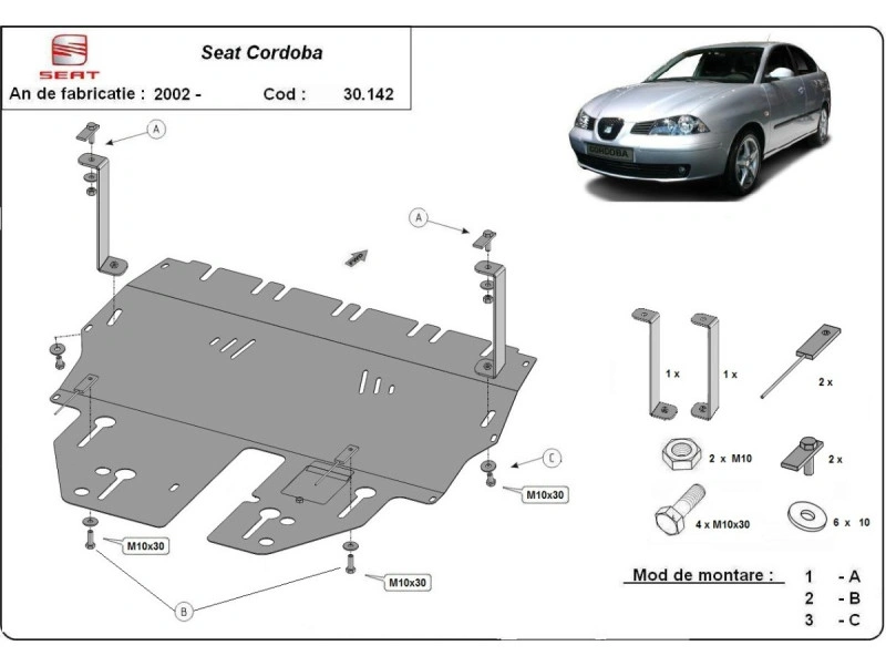 Bunnplate stål Audi / Skoda / Seat / Vw | Motordeksel - Beskyttelse deksel under motor – bilde 8