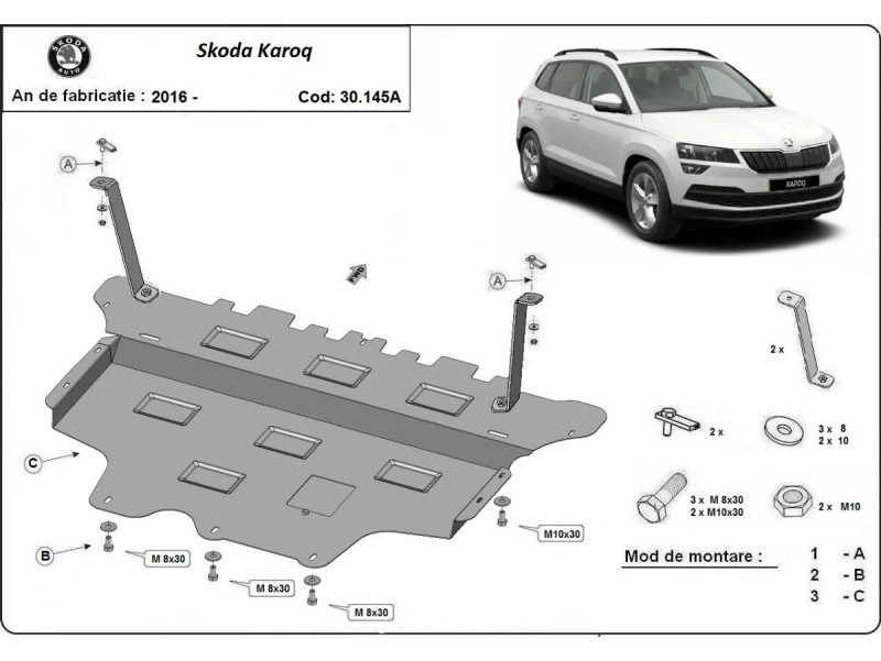 Bunnplate stål Audi / Skoda / Vw / Seat/ Ford | Automatisk Girkasse - Motordeksel - Beskyttelse deksel under motor – bilde 10