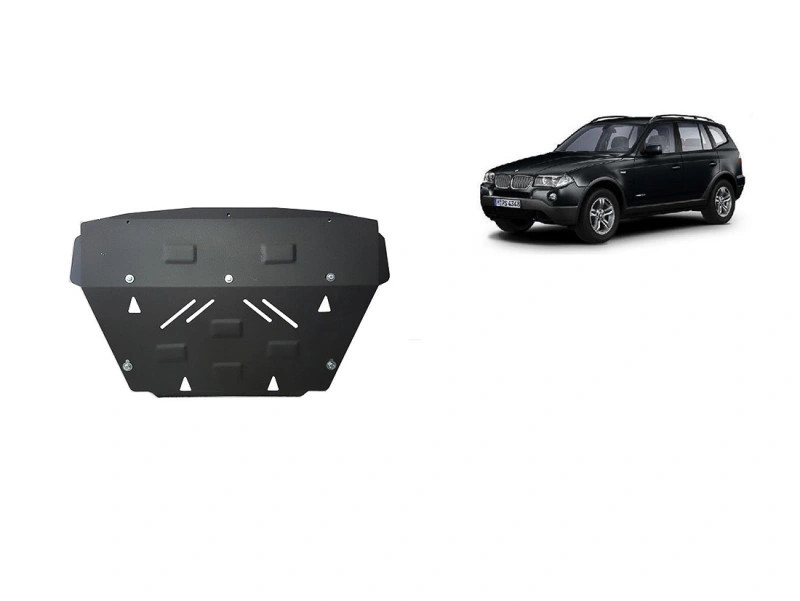 Bunnplate stål BMW X3 (E83) 2003 - 2010 | Radiatordeksel - Beskyttelse deksel under radiator