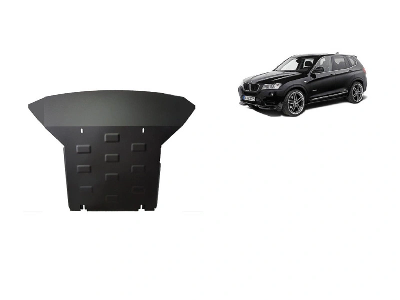 Bunnplate stål BMW X3 (F25) 2010 - 2017 / BMW X4 (F26) 2014 - 2019 │ Motordeksel - Beskyttelse deksel under motor