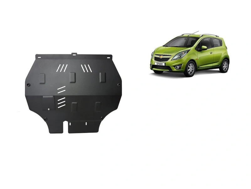 Bunnplate stål Chevrolet Spark 2009 -> | Motordeksel - Beskyttelse deksel under motor