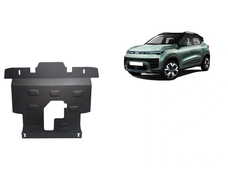 Bunnplate stål Dacia Spring 2024 -> / Dacia Spring Extreme 2023 -> | Elektrisk motor bak - Beskyttelse deksel under motor