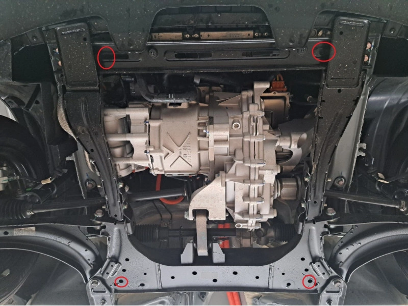 Bunnplate stål Dacia Spring 2024 -> / Dacia Spring Extreme 2023 -> | Elektrisk motor bak - Beskyttelse deksel under motor – bilde 5
