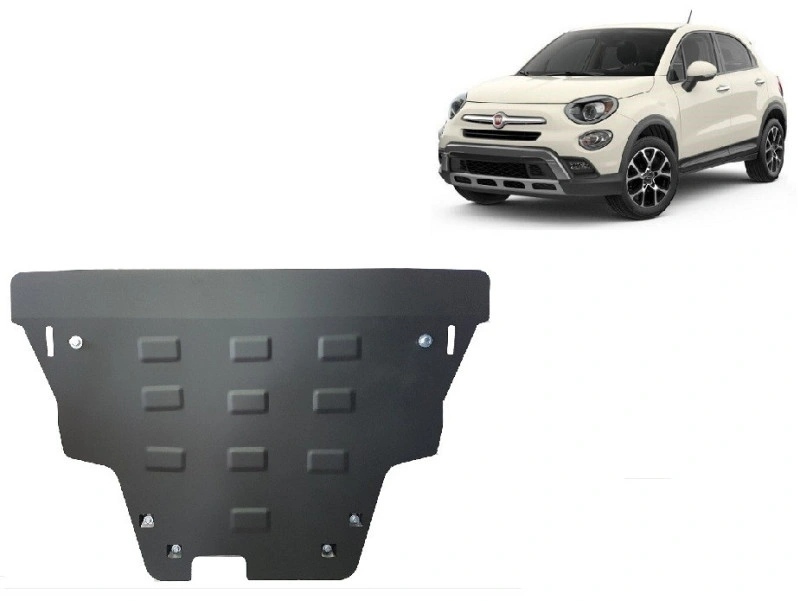 Bunnplate stål Fiat 500x 2014 -> | Motordeksel - Beskyttelse deksel under motor