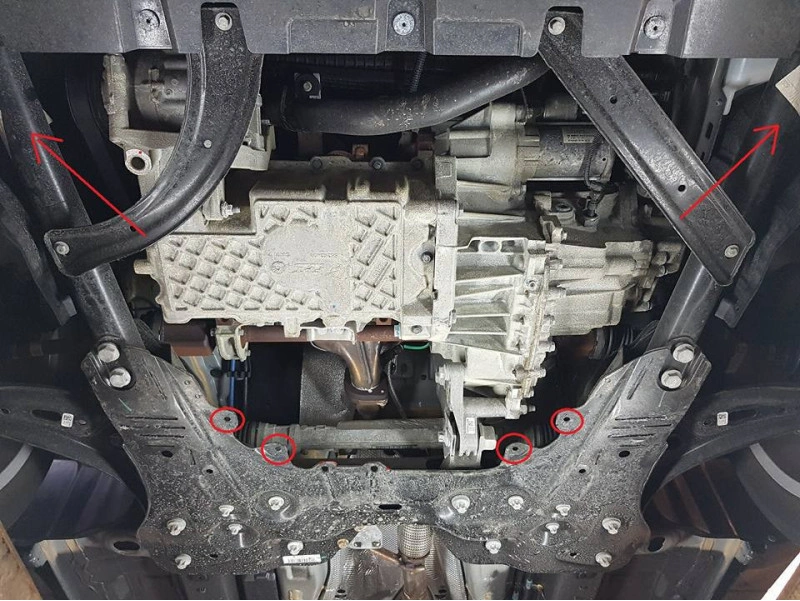 Bunnplate stål Fiat 500x 2014 -> | Motordeksel - Beskyttelse deksel under motor – bilde 6