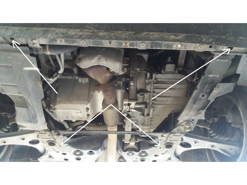 Bunnplate stål Fiat Doblo 2010 -> | Motordeksel - Beskyttelse deksel under motor – bilde 5