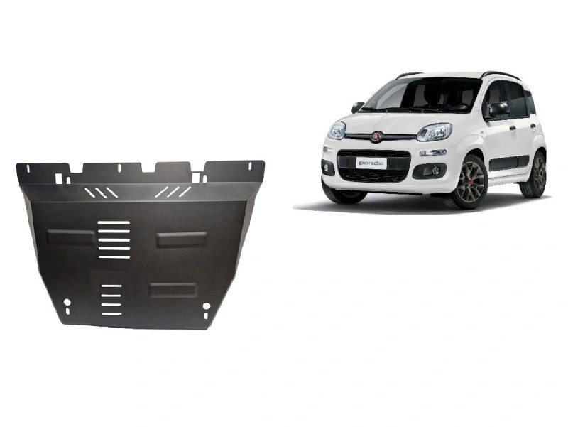 Bunnplate stål Fiat Panda 4x2 2011 - 2023 | Motordeksel - Beskyttelse deksel under motor